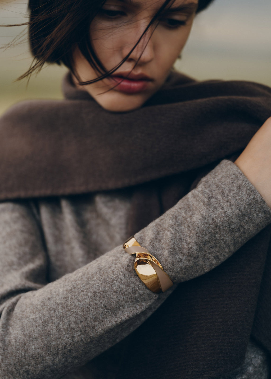 Éole Cuff - Taupe Leather