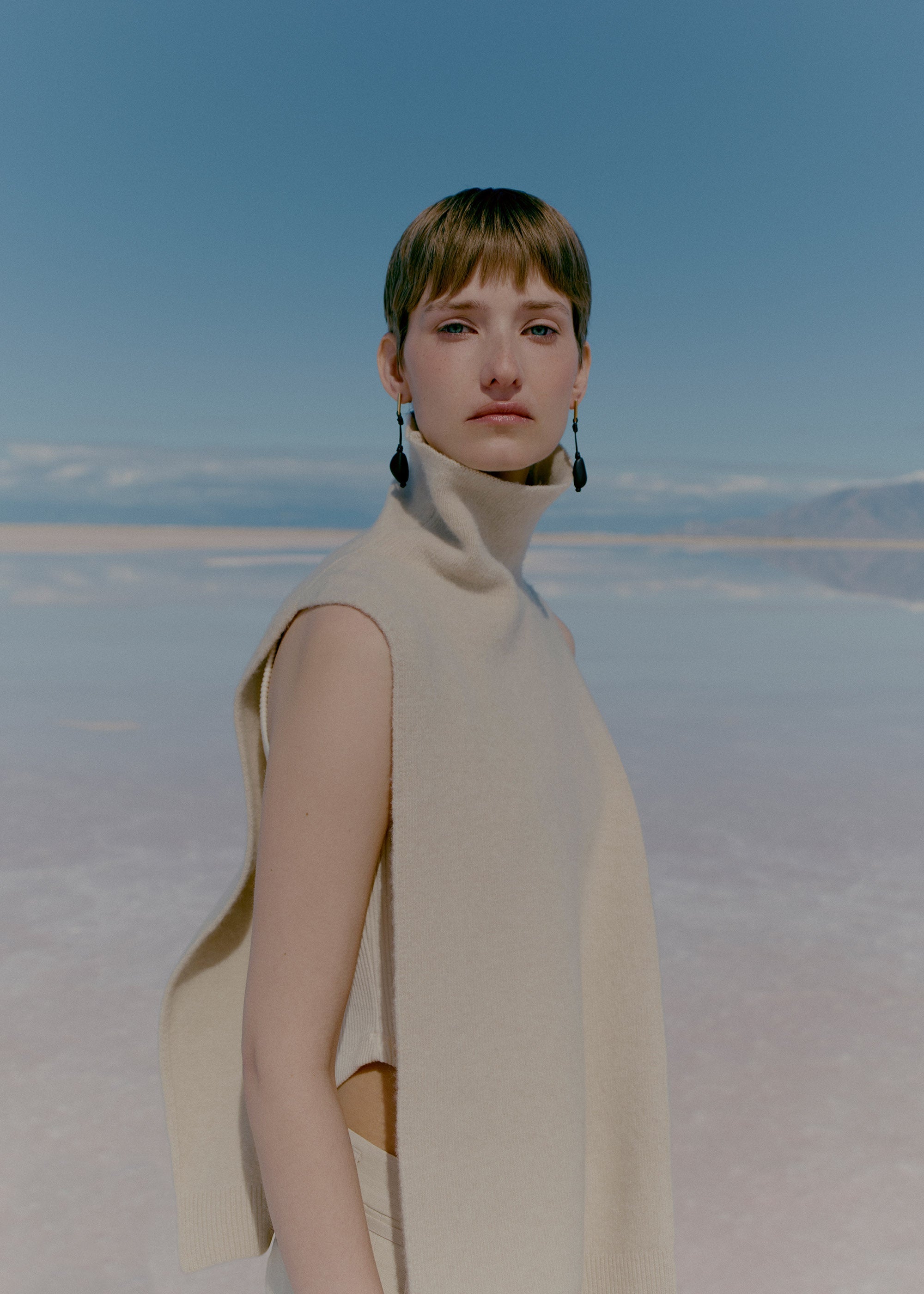 Téré Drop Earrings - Black Marble