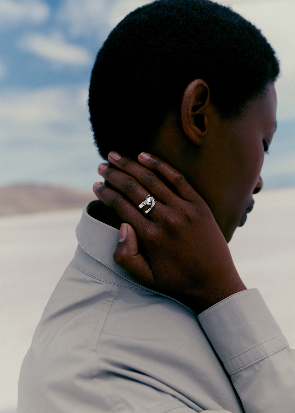 Éole Ring - Silver in rhodium-plated brass