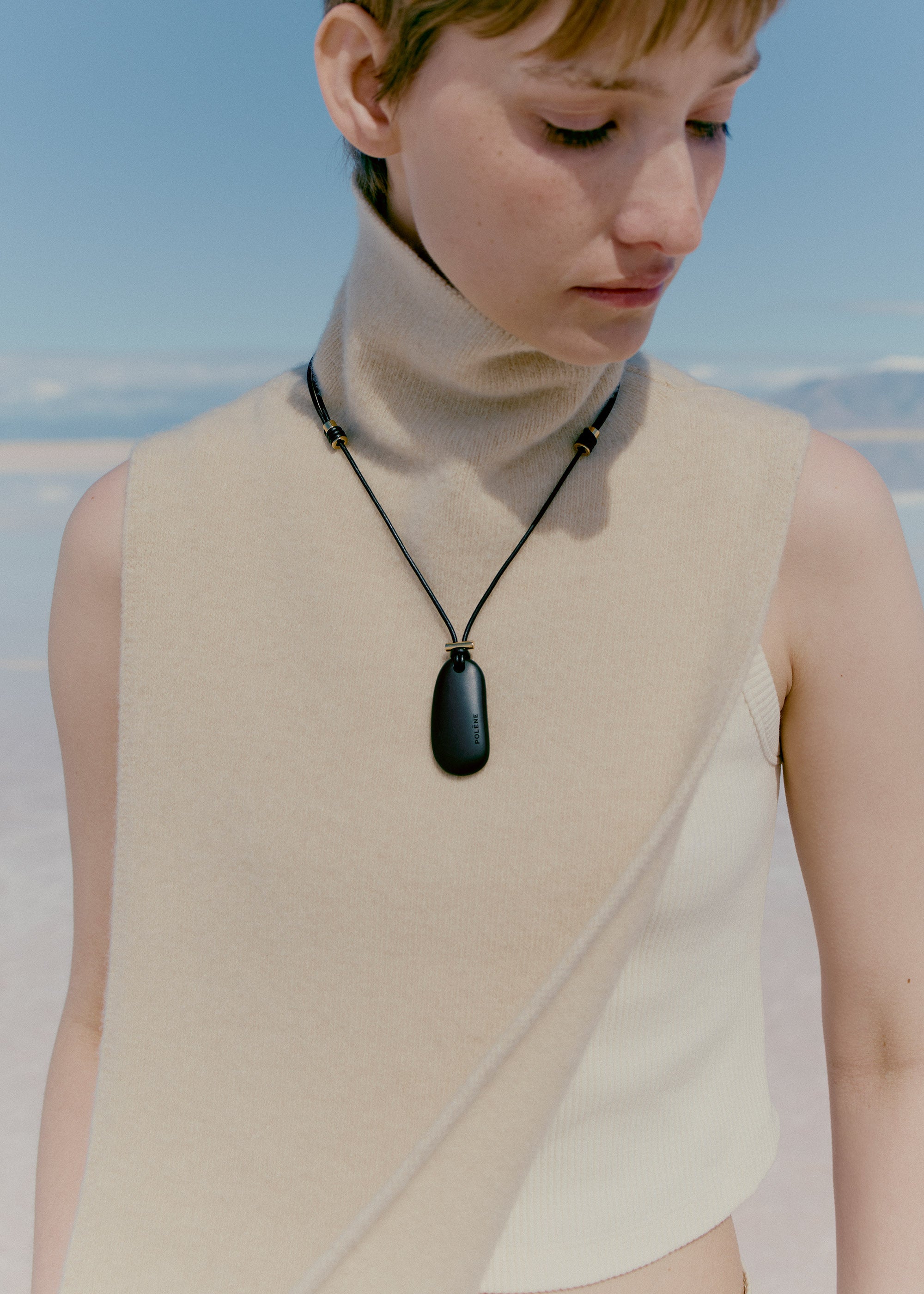 Téré Pendant - Black Marble