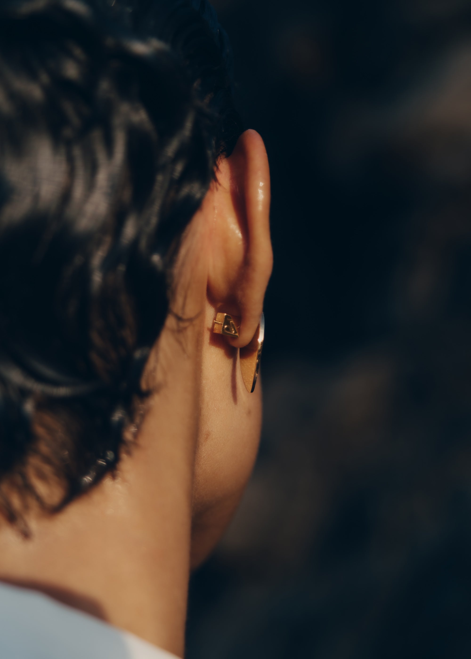 Naé Stud Earrings - Smoked glass