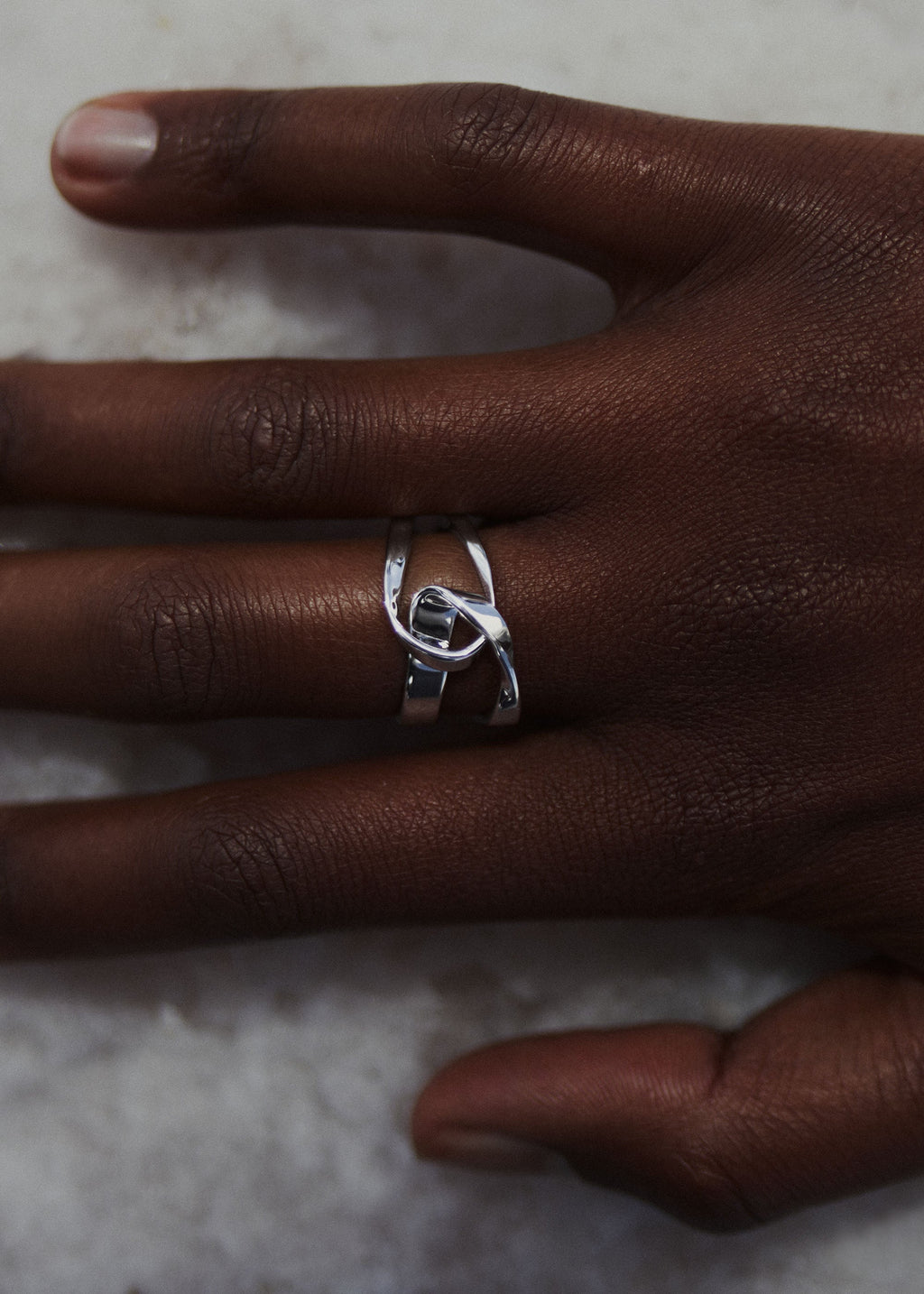 Éole Ring - Silver in rhodium-plated brass