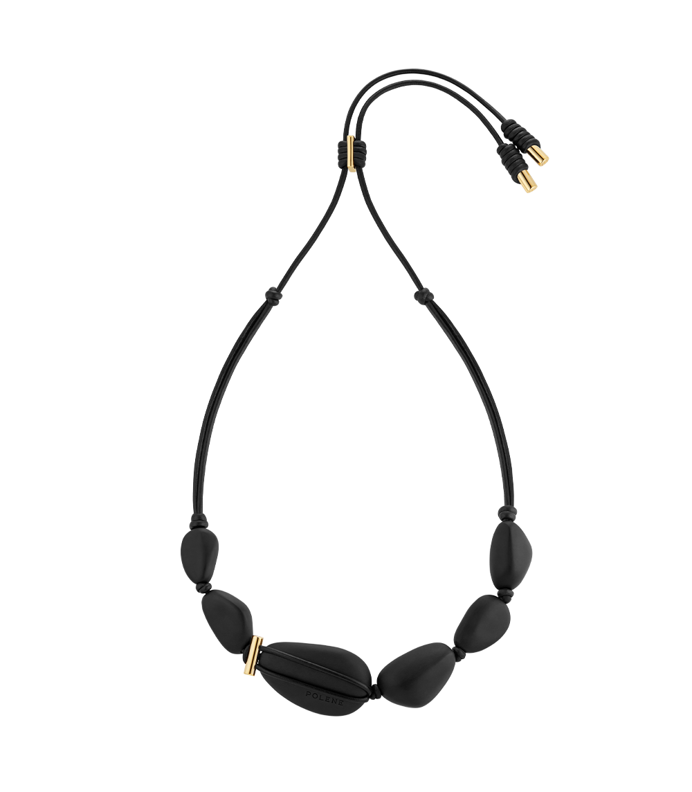 Téré Necklace - Black Marble